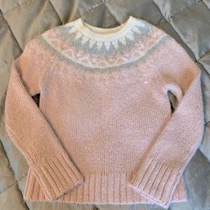 Gap “fair aisle” sparkle sweater